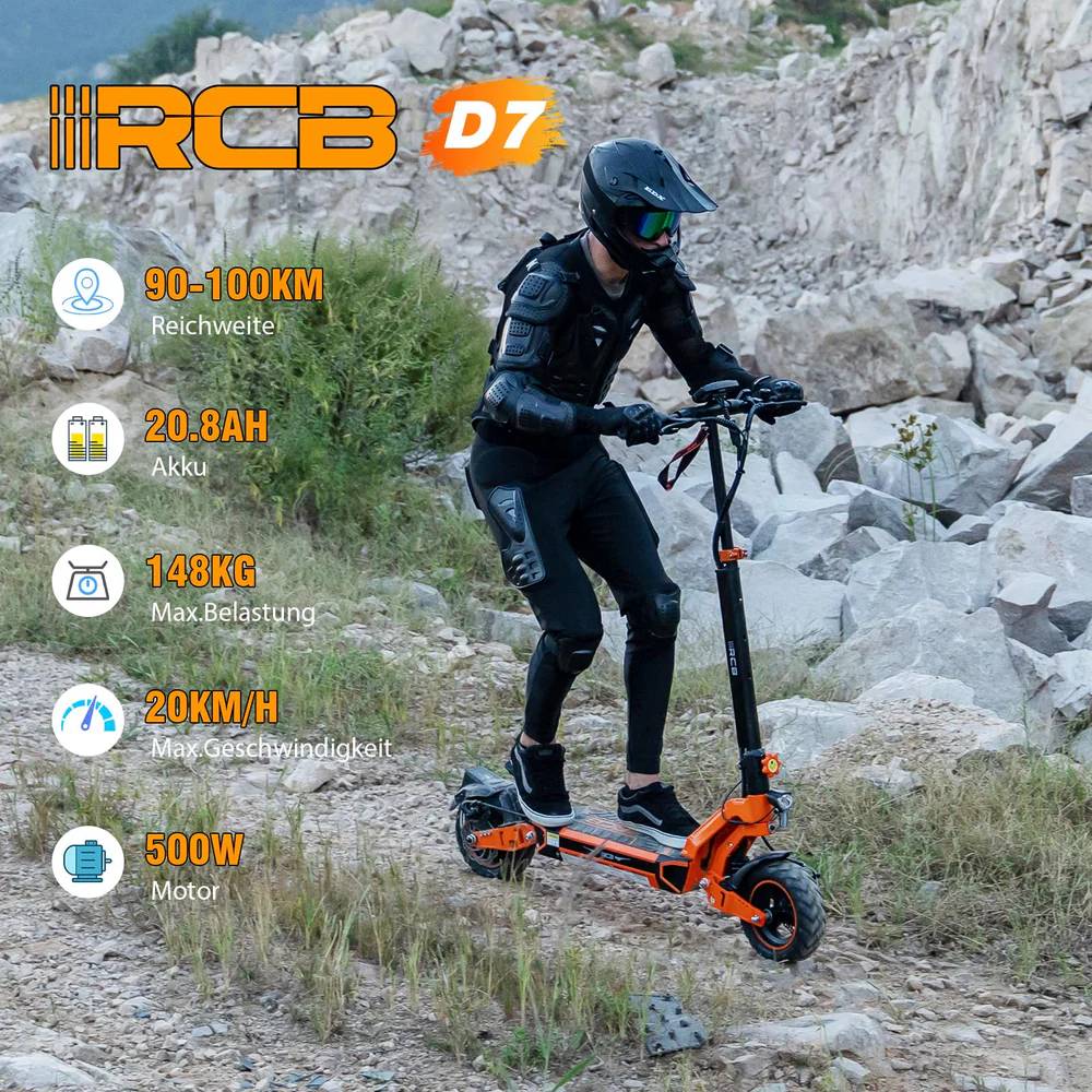 RCB ROCK OUR LIFE D7 ABE OR 22kmh 100km 500W 150kg E-Scooter