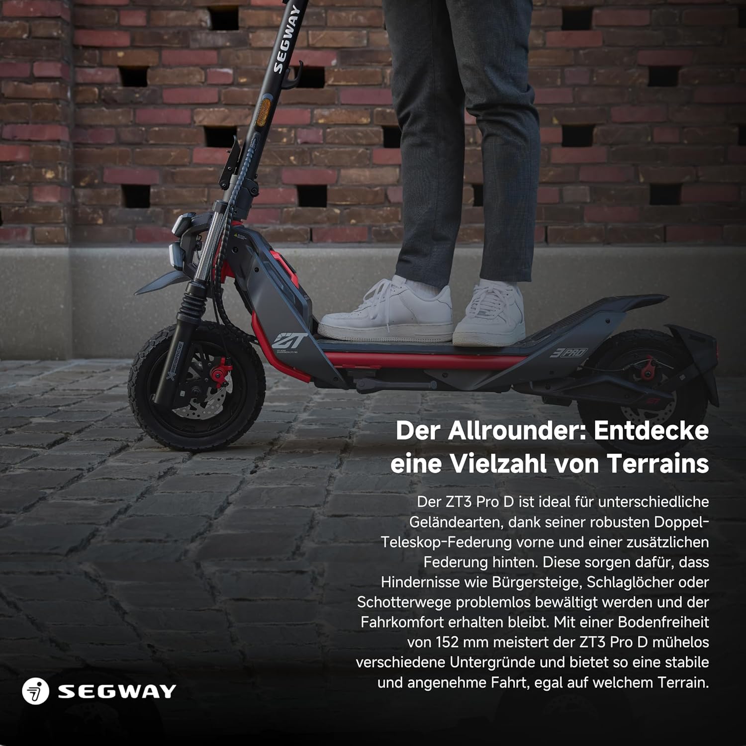 Nur Abholung! Segway-Ninebot ZT3 Pro D SW 20kmh 70km 500W 1600W E-Scooter ABE