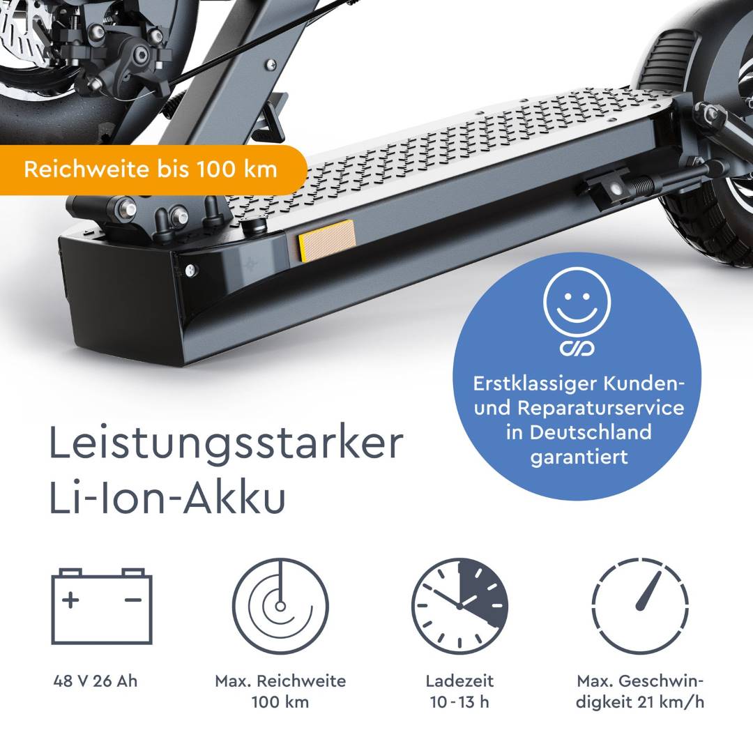 JOYOR Y8-S SW 22kmh 100km 1248Wh 500W 900W 120kg E-Scooter ABE