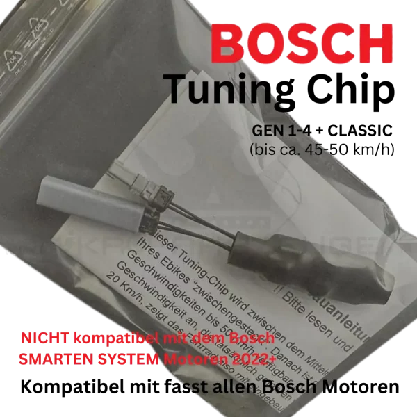 BOSCH GEN 1-4 + CLASSIC E-Bike Tuning Chip (ca. 45 – 50km/h)