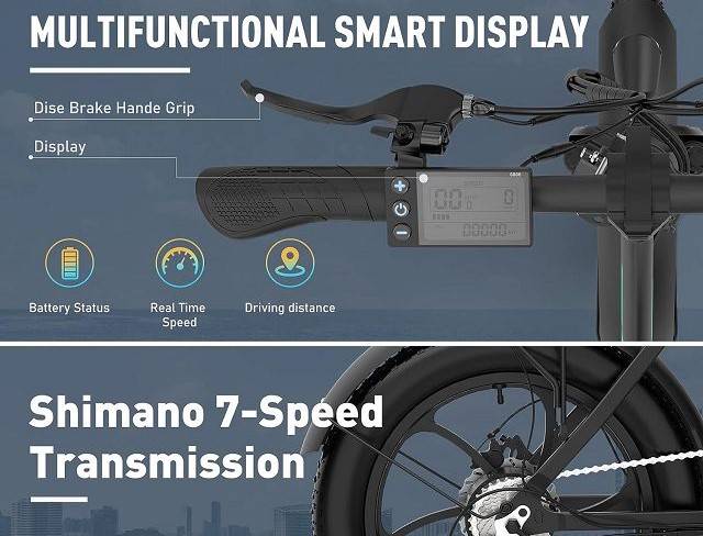 HITWAY BK6S E-Bike BL|RT|SI|SW 20" 36V/432Wh/120kg 90km Fatbike