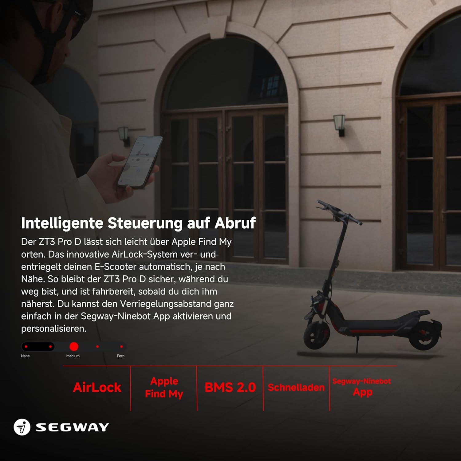 Nur Abholung! Segway-Ninebot ZT3 Pro D SW 20kmh 70km 500W 1600W E-Scooter ABE