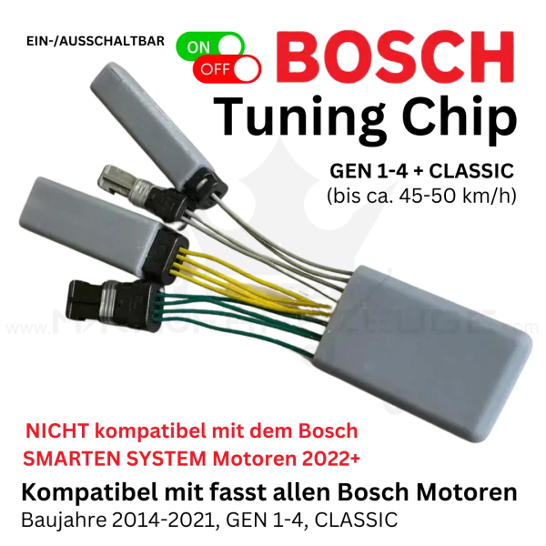 MF BOOST BOSCH GEN 1-4 + CLASSIC E-Bike Tuning Chip EIN-/AUSSCHALTBAR (ca. 45 – 50km/h)