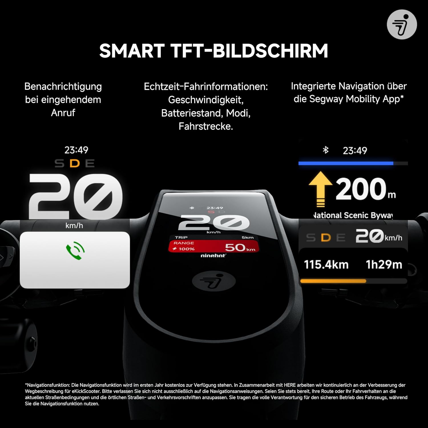 Nur Abholung! Segway-Ninebot Max G3 D SW 22kmh 80km 500W 2000W E-Scooter ABE