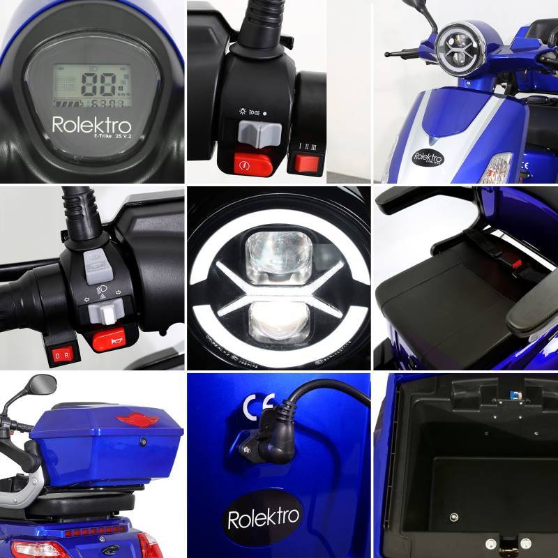 Rolektro E-Trike 25 V.2 Blei 25kmh/1000W/20Ah BL Seniorenmobil