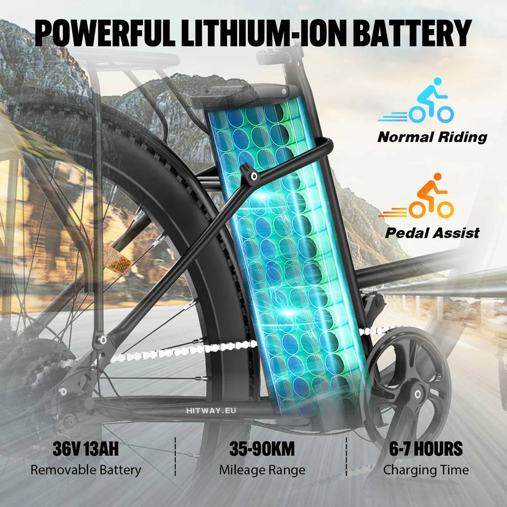 HITWAY BK31 E-Bike SW|WS 28" 36V/13Ah/468Wh/120kg 90km Citybike