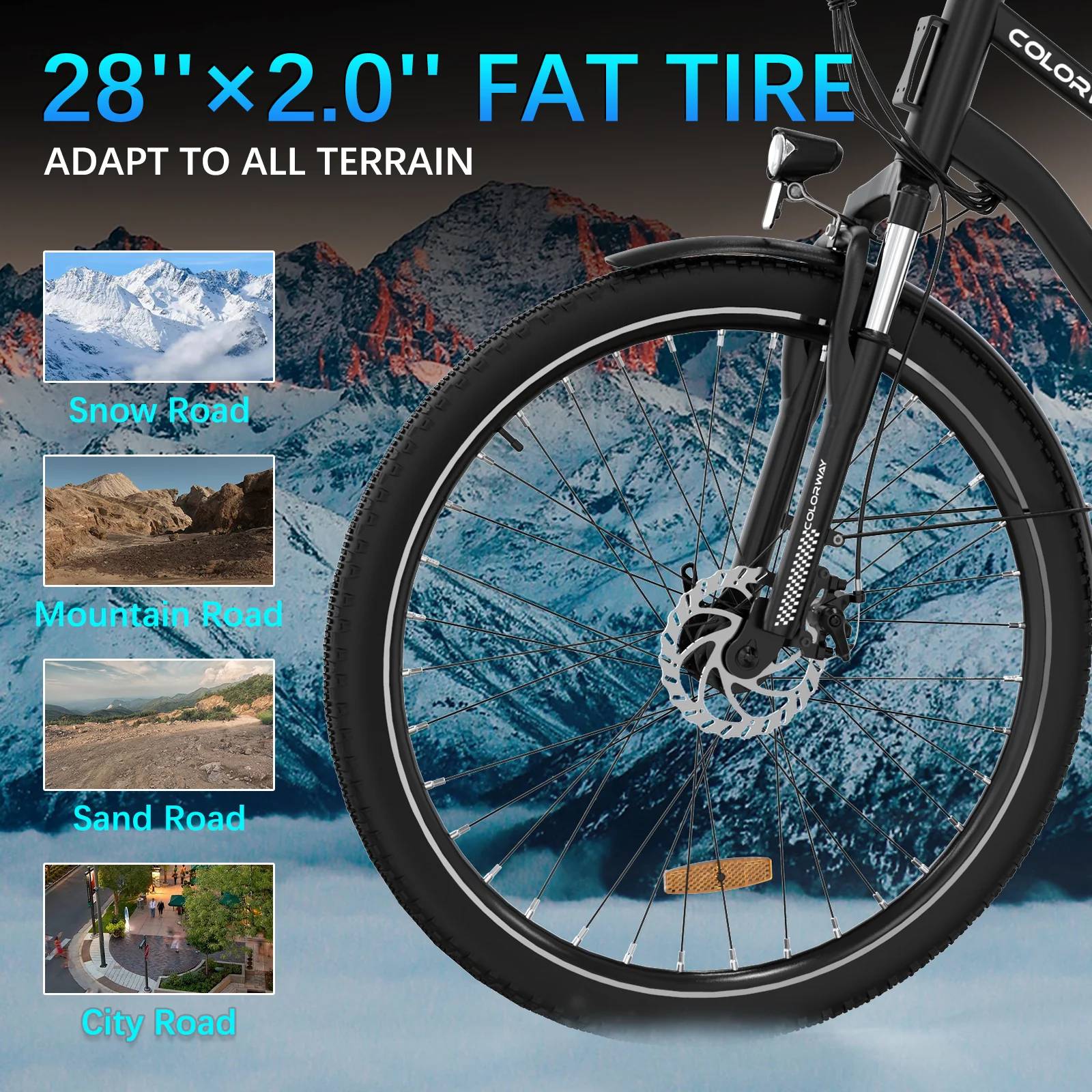 Colorway BK27-15 E-Bike SI 28" 36V/540Wh/120kg 100km Citybike