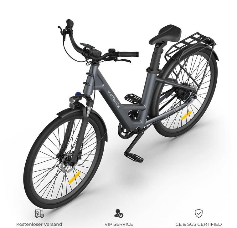 ADO AIR-28-Pro E-Bike GR 28" 36V/9,6Ah/345Wh/120kg 100km Citybike