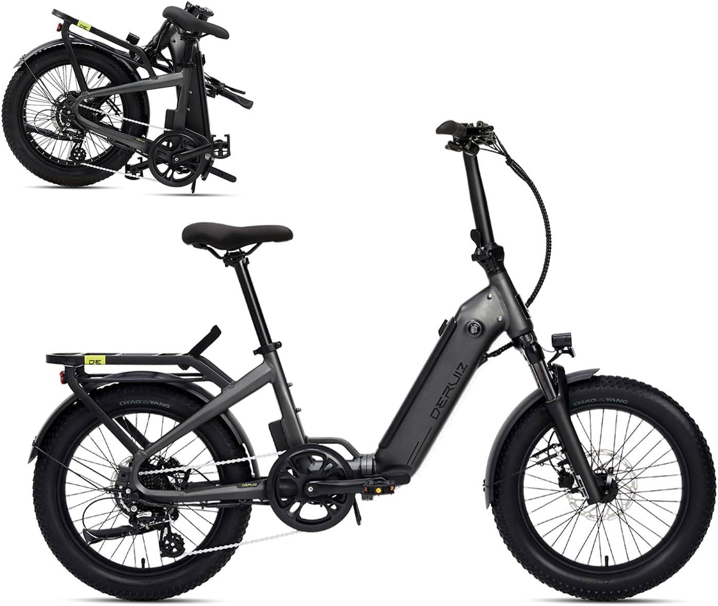 DERUIZ Peridot 2025 E-Bike GR 20" 36cm/500Wh/120kg 120km Klapprad