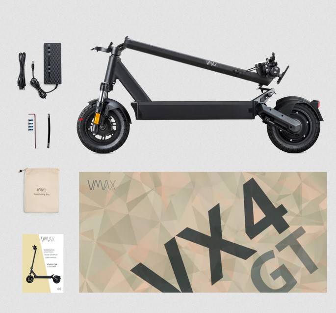 VMAX Vx4 GT SW 22kmh 100km 11131Wh 500W 1600W 150kg E-Scooter ABE