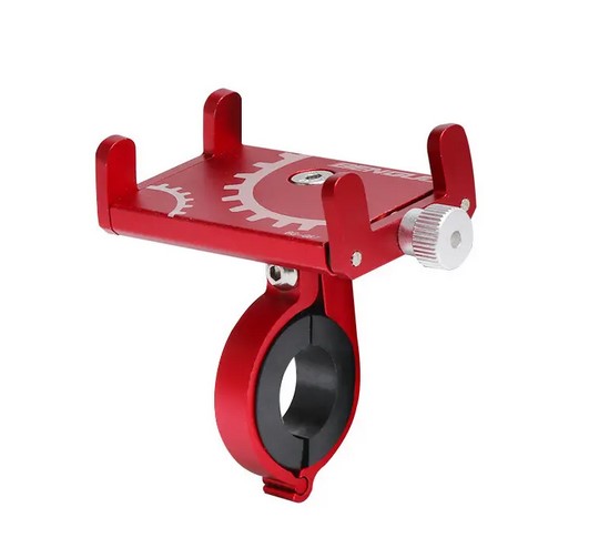 Handyhalter für Fahrrad + Scooter 4,0-7 Zoll Smartphone Handyhalterung Metall rot