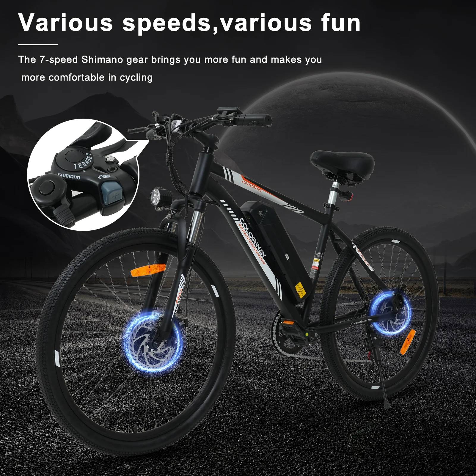 Colorway BK15 E-Bike SW 26" 36V/540Wh/120kg 100km Mountainbike