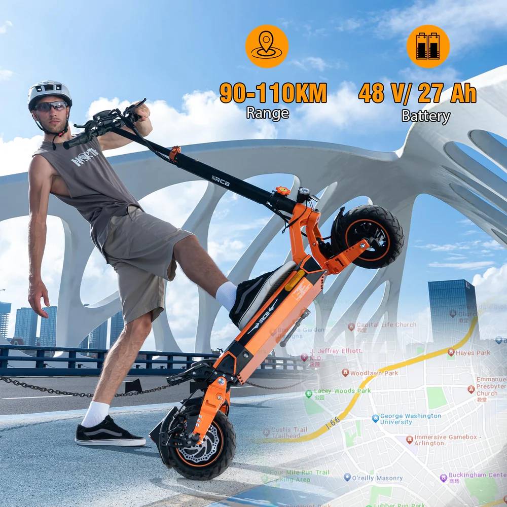 RCB ROCK OUR LIFE D7 Pro OR 25kmh 110km 500W 150kg E-Scooter