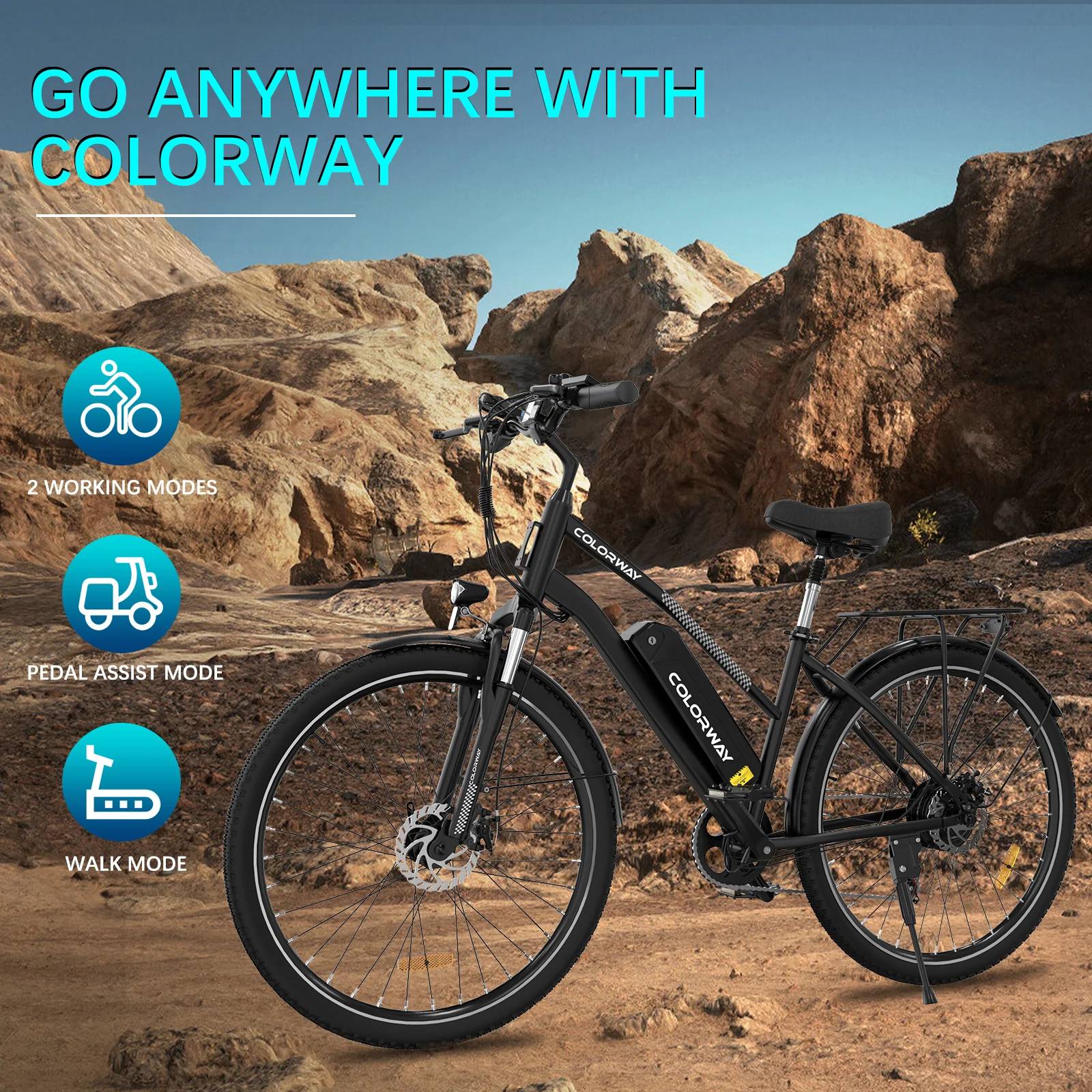 Colorway BK27-15 E-Bike SI 28" 36V/540Wh/120kg 100km Citybike