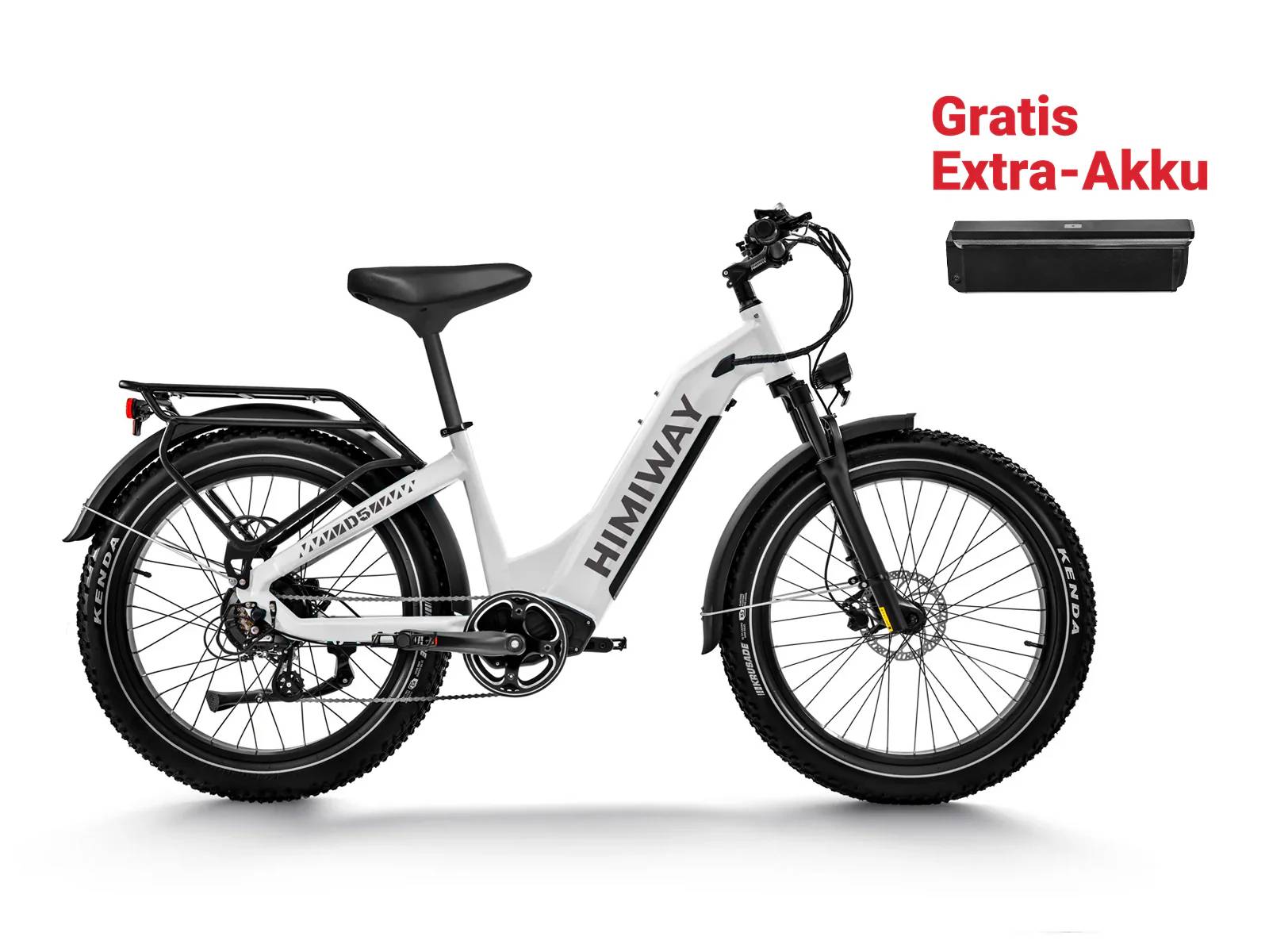 Himiway D5 Zebra Step-Thru E-Bike 26" 960Wh 128km Trekkingbike