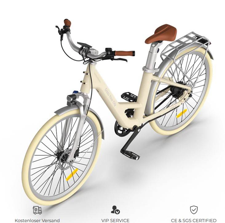 ADO AIR-28-Pro E-Bike BE 28" 36V/9,6Ah/345Wh/120kg 100km Citybike