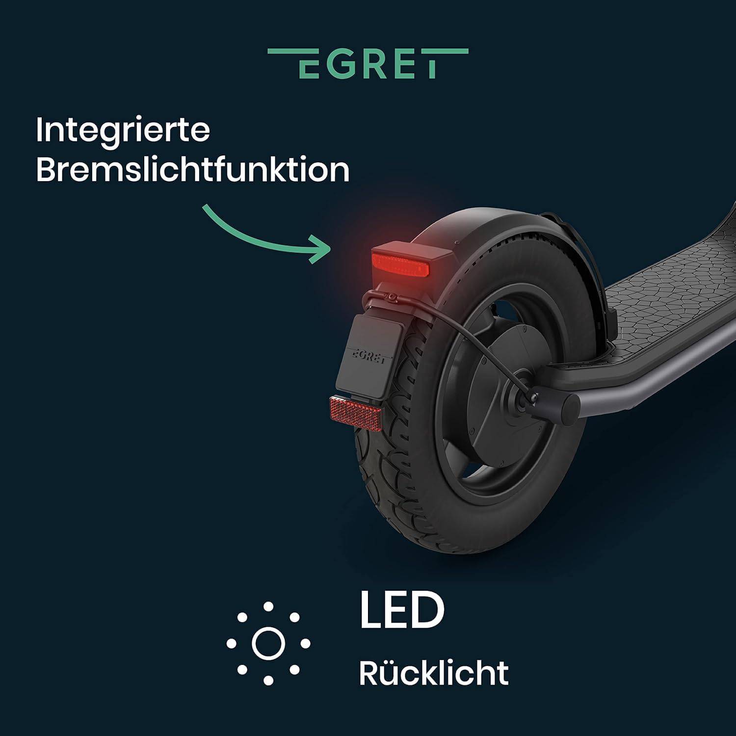 Egret X GR 22kmh 60km 672Wh 500W 950W 120kg E-Scooter ABE