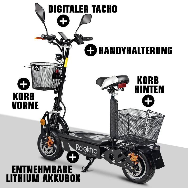Rolektro E-Joy 20 Li-Io 20kmh/500W/20Ah/120kg/45km SW E-Roller