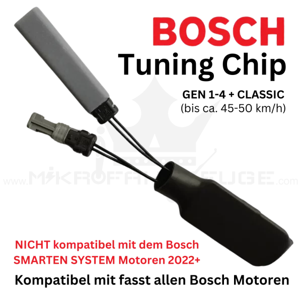 BOSCH GEN 1-4 + CLASSIC E-Bike Tuning Chip (ca. 45 – 50km/h)