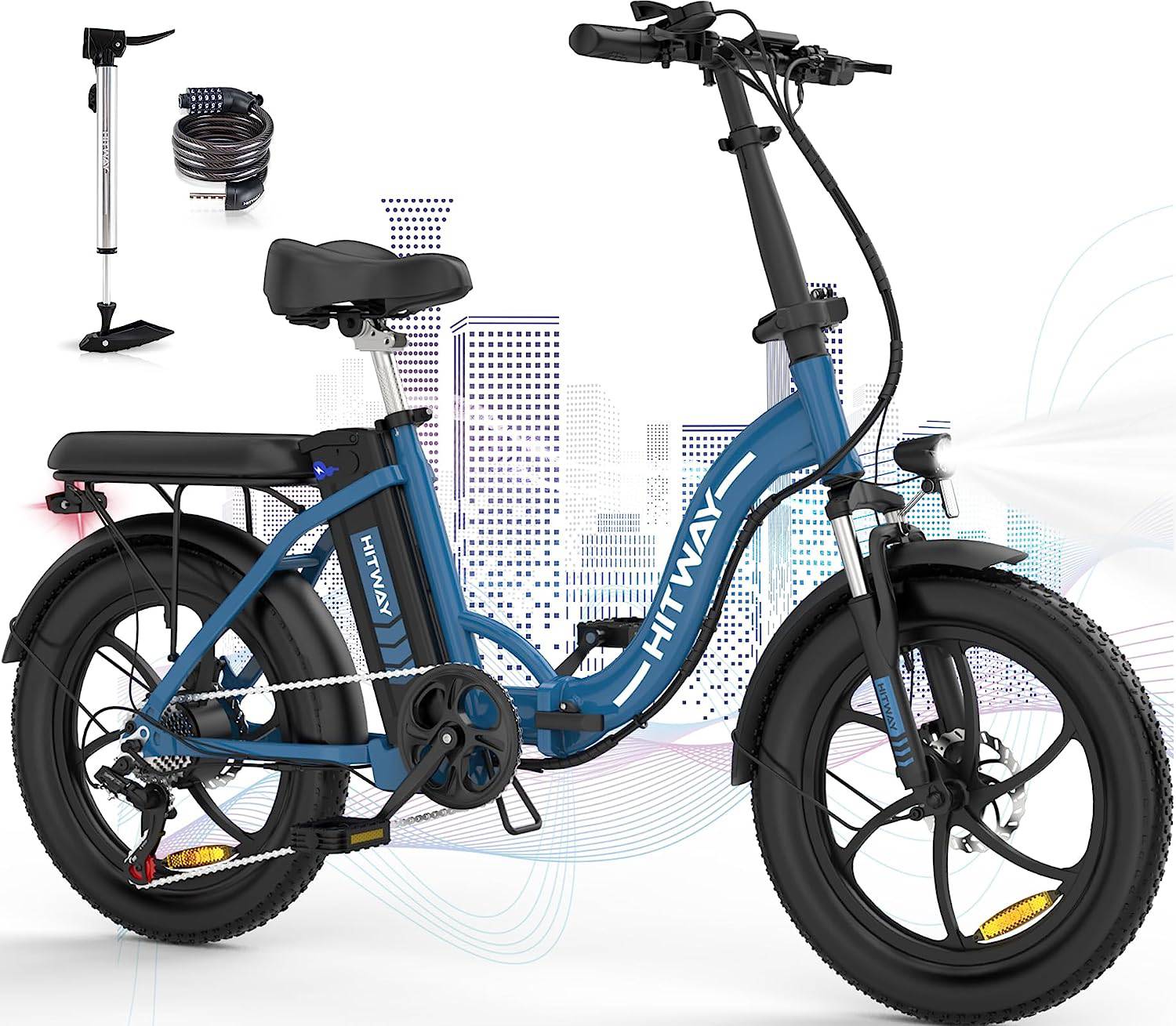 HITWAY BK6S E-Bike BL|RT|SI|SW 20" 36V/432Wh/120kg 90km Fatbike