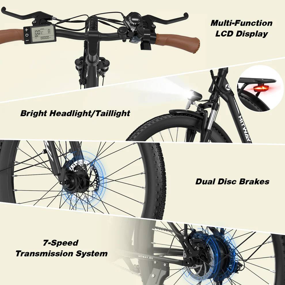 HITWAY BK31 E-Bike SW|WS 28" 36V/13Ah/468Wh/120kg 90km Citybike