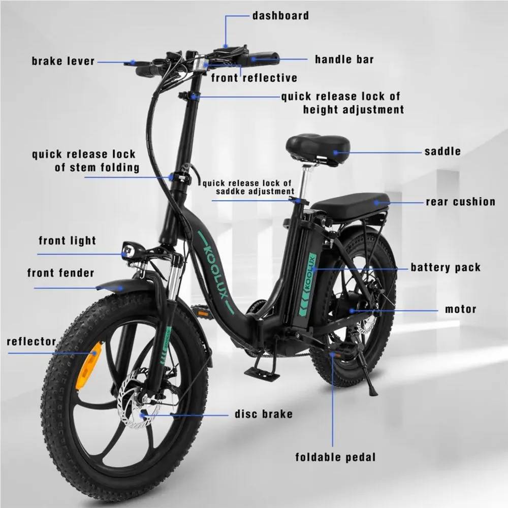 Koolux BK6S E-Bike GR 20" 48V/15,6Ah/748,8Wh/120kg 95km Klapprad