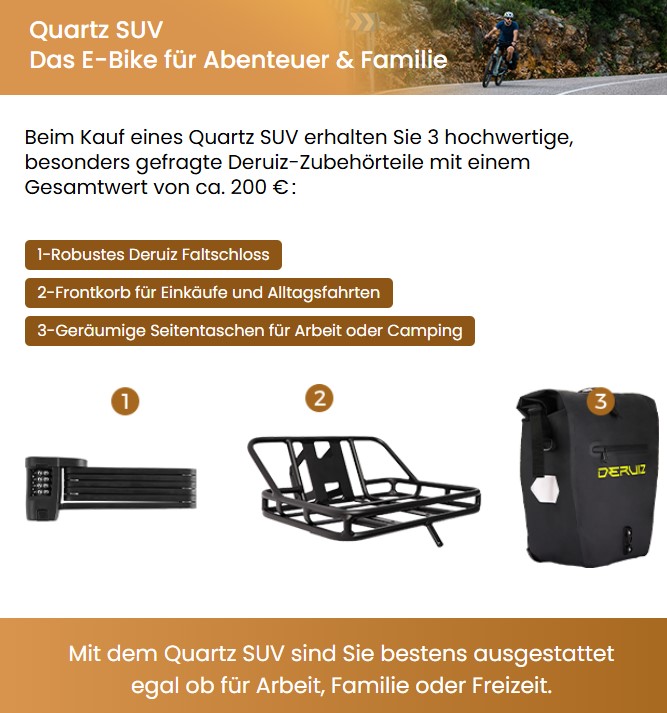DERUIZ Quartz SUV 2025 E-Bike GN 27,5 46cm/644Wh 161km SUV-E-Bike